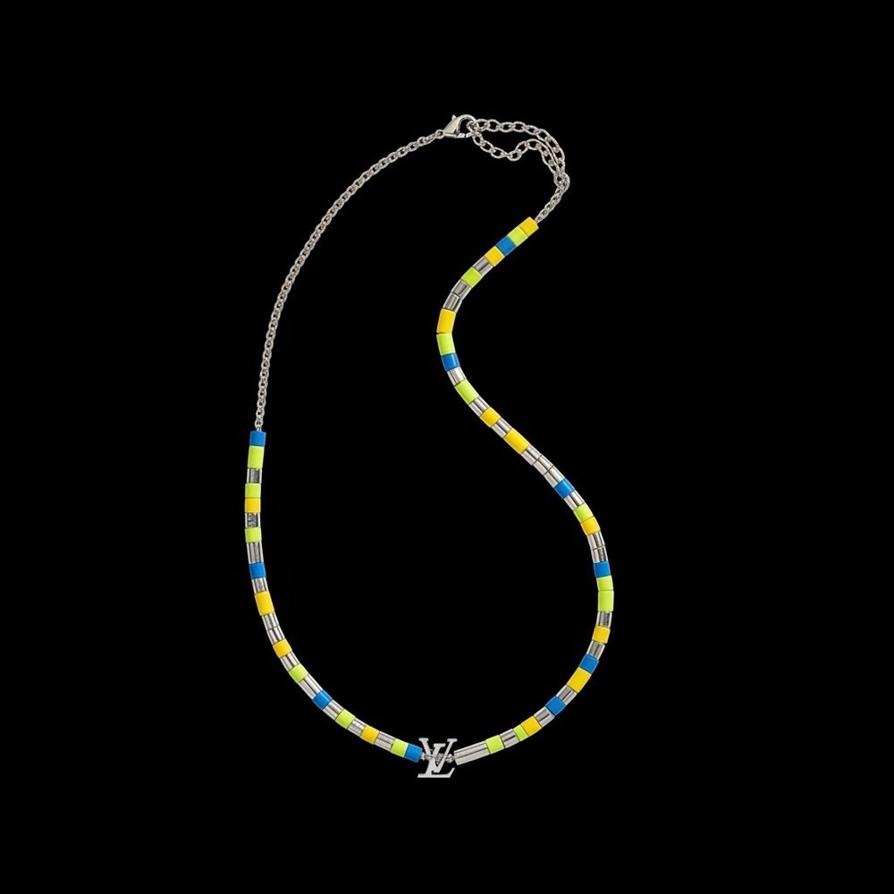 LOUIS VUITTON COLLIER LV SUNRISE NECKLACE M00651 MULTICOLOR UNISEX F/S - Picture 2 of 5